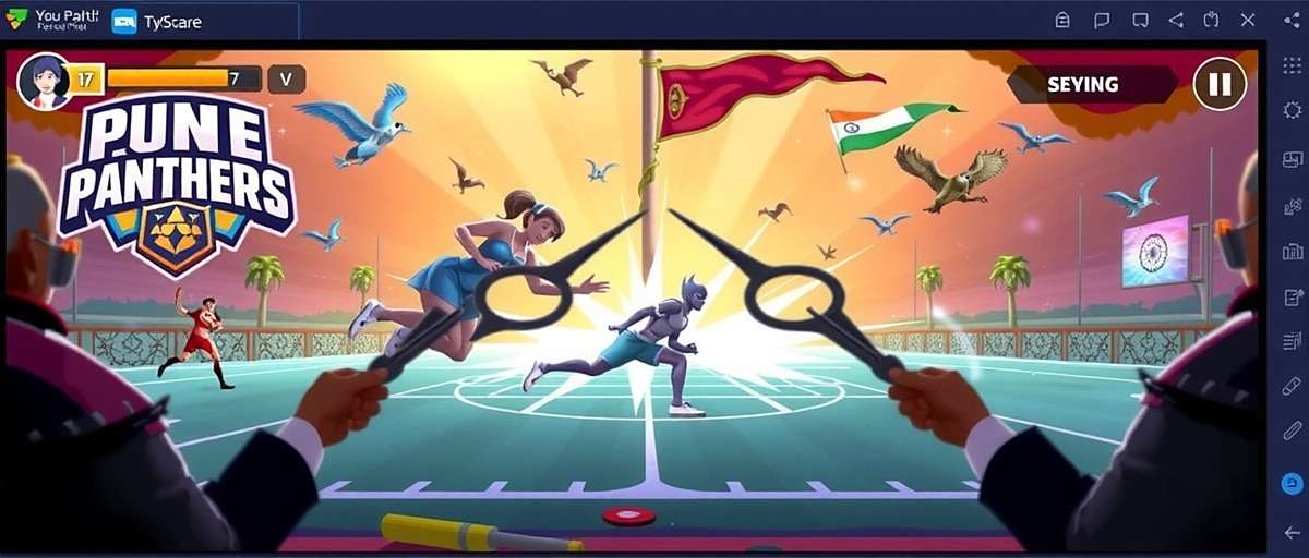 Pune Panthers - Exciting Gameplay Action Pune Panthers game screenshot showing vibrant gameplay with Indian cultural elements
