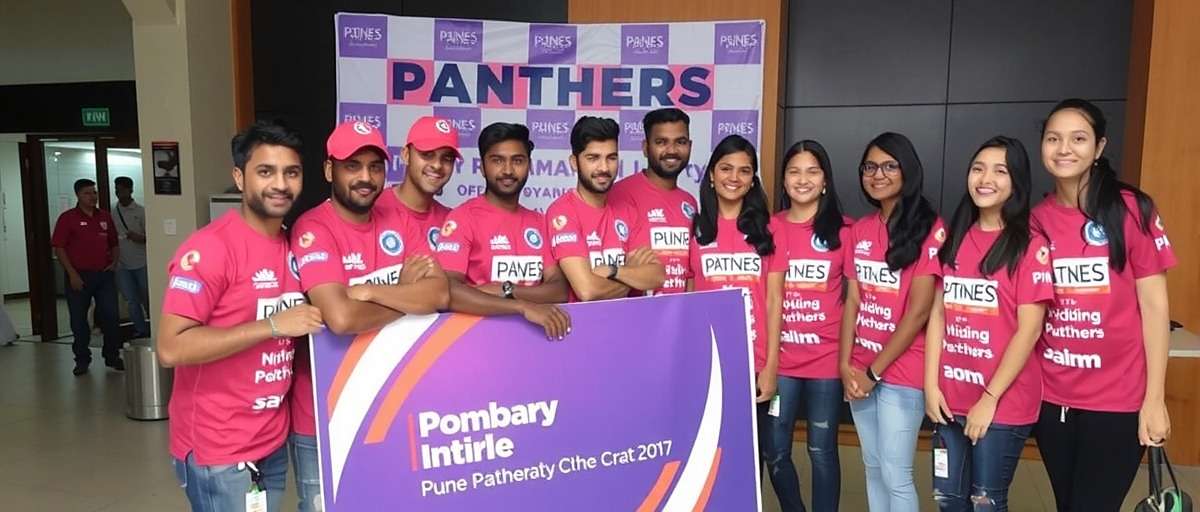 Pune Panthers Community Meetup Pune Panthers players gathering for a community event in Mumbai